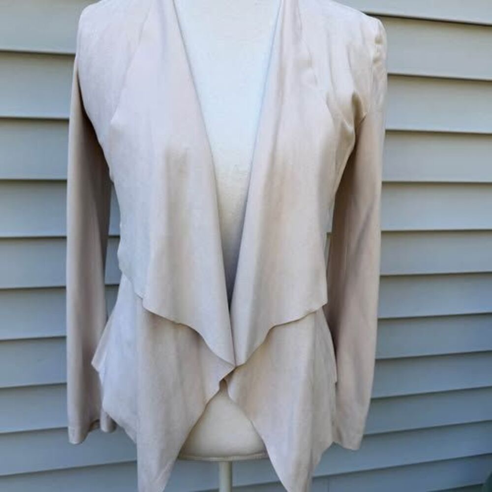 Forever 21 Beige Draped Open-Front Blazer Jacket Size Small